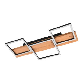 LED stmievateľné stropné svietidlo v čierno-prírodnej farbe 34x65 cm Harper – Trio - Image 5