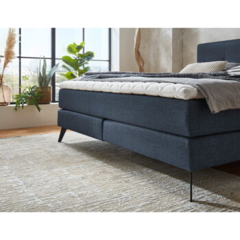 Tmavomodrá boxspring posteľ 180x200 cm ANCONA – Meise Möbel - Image 7