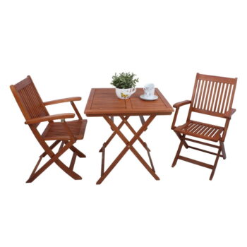 Záhradná jedálenská súprava v prírodnej farbe pre 2 osoby Seattle – Garden Pleasure - Image 4