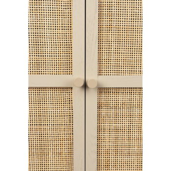 Krémová ratanová skrinka 80x100 cm Amaya – White Label - Image 10