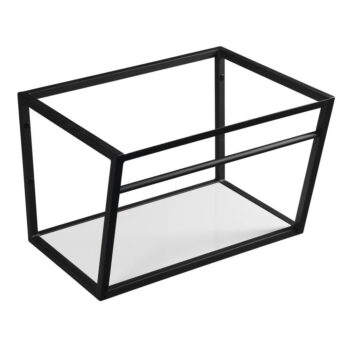 Biely/čierny oceľový závesný podstavec pod umývadlo 60x40 cm Ska – Sapho