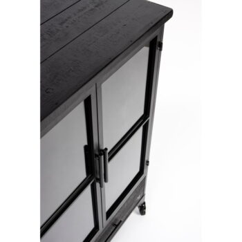 Čierna kovová vitrína 65x105 cm Ferre – White Label - Image 9