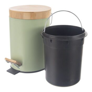 Svetlozelený nášľapný kovový odpadkový kôš 3 l Greenish – Orion – Obrázok 5