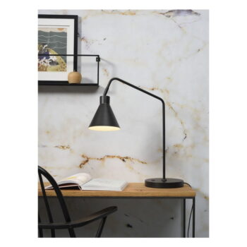 Čierna stolová lampa s kovovým tienidlom (výška 55 cm) Lyon – it's about RoMi – Obrázok 4
