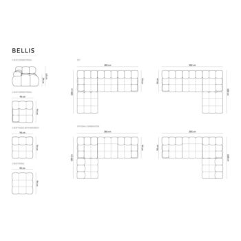 Zelená zamatová rohová pohovka Bellis – Micadoni Home - Image 2