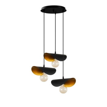 Závesné svietidlo v čiernej a zlatej farbe s kovovým tienidlom ø 45 cm Sivani – Opviq lights – Obrázok 4