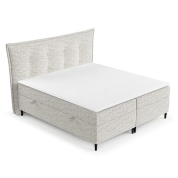 Svetlosivá boxspring posteľ s úložným priestorom 160x200 cm Sinai – Maison de Rêve - Image 11