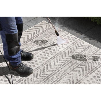 Sivo-krémový vonkajší koberec NORTHRUGS Biri, 200 x 290 cm - Image 4