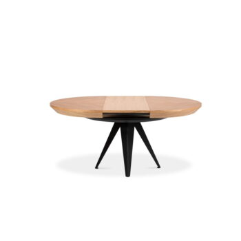Rozkladací stôl s čiernymi kovovými nohami Windsor & Co Sofas Magnus, ø 120 cm - Image 8