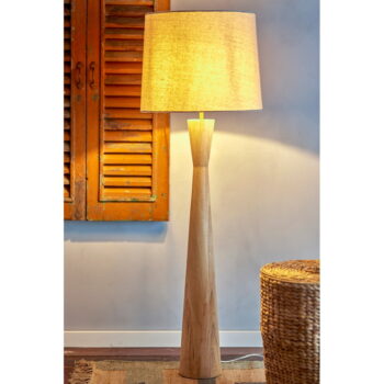 Béžová stojacia lampa s textilným tienidlom (výška 130 cm) Leonor – Bloomingville - Image 3