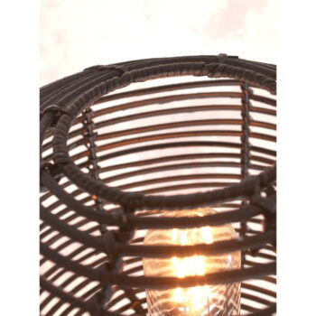 Čierna stolová lampa s ratanovým tienidlom (výška 40 cm) Tanami – Good&Mojo - Image 5