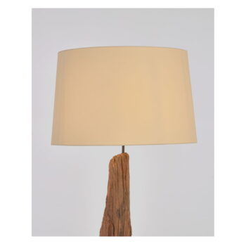 Bielo-hnedá stojacia lampa s textilným tienidlom (výška 175 cm) Powell – Kave Home - Image 4