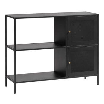 Čierna kovová knižnica 100x81 cm Malibu - Unique Furniture – Obrázok 8