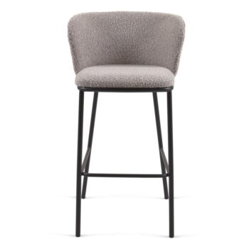 Svetlosivá barová stolička (výška sedadla 75 cm) Ciselia – Kave Home – Obrázok 5