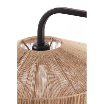 Stojacia lampa s textilným tienidlom v matnej čierno-prírodnej farbe (výška 164 cm) Lyra – Light & Living – Obrázok 7