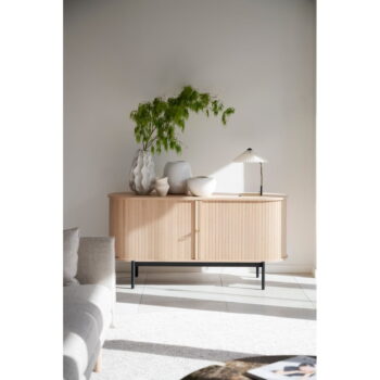 Nízka komoda v dekore duba v prírodnej farbe 142x71 cm Haddington – Rowico – Obrázok 9