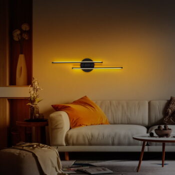Čierne LED nástenné svietidlo Umut – Opviq lights - Image 4
