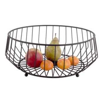 Čierny kovový košík na ovocie PT LIVING Linea, ø 34 cm - Image 2