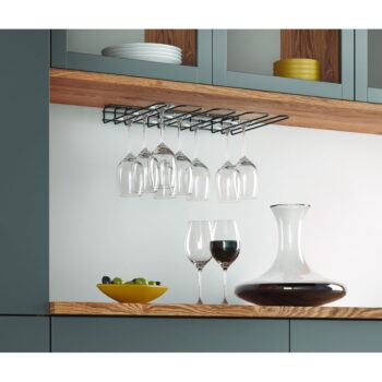 Čierny nástenný držiak pohárov na víno Metaltex Wine Glass – Obrázok 3