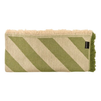 Zeleno-béžový pléd na dvojlôžko 240x240 cm Green Lines - Really Nice Things – Obrázok 2