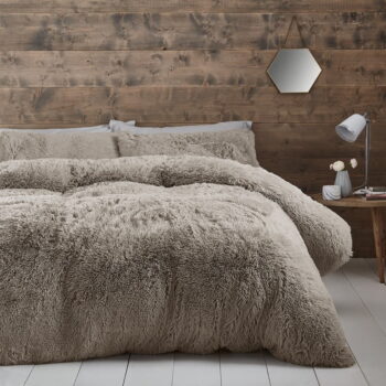 Hnedé obliečky na jednolôžko z mikroplyšu 135x200 cm Cuddly – ​​Catherine Lansfield - Image 2