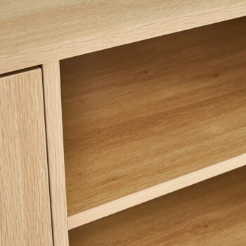 TV stolík v dekore brezy v prírodnej farbe 120x52,5 cm – Casa Selección – Obrázok 5