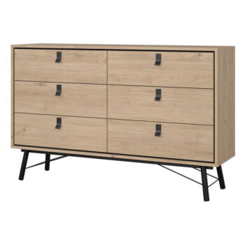 Nízka komoda v dekore duba v prírodnej farbe 153x95 cm Ry – Tvilum – Obrázok 3