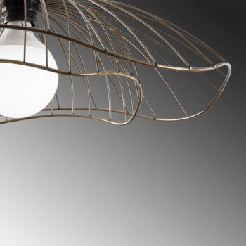 Závesné svietidlo v zlatej farbe s kovovým tienidlom ø 50 cm Farac – Opviq lights - Image 6