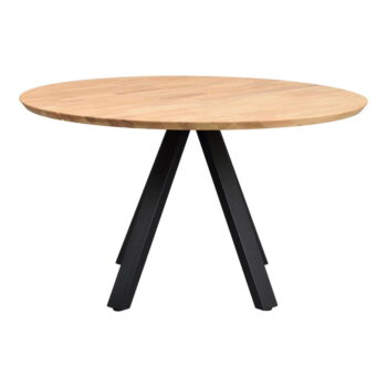 Okrúhly jedálenský stôl s doskou z dubového dreva v prírodnej farbe ø 130 cm Carradale – Rowico - Image 3