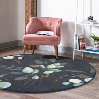 Tmavosivý prateľný okrúhly koberec vhodný pre robotické vysávače ø 120 cm Comfort – Mila Home - Image 5
