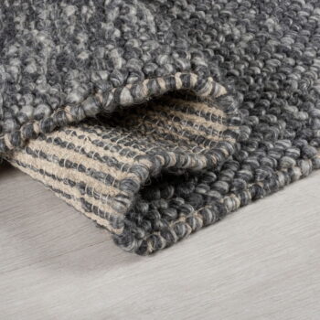 Tmavosivý ručne tkaný koberec s prímesou vlny 80x150 cm Minerals – Flair Rugs - Image 2