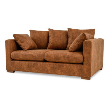 Koňakovohnedá pohovka z imitácie kože 175 cm Hamburg – Scandic – Obrázok 2