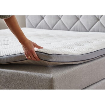 Svetlosivá boxspring posteľ 180x200 cm Rockaway – Rojaplast - Image 5