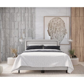 Svetlosivá boxspring posteľ 160x200 cm Dove – Maison de Rêve – Obrázok 9