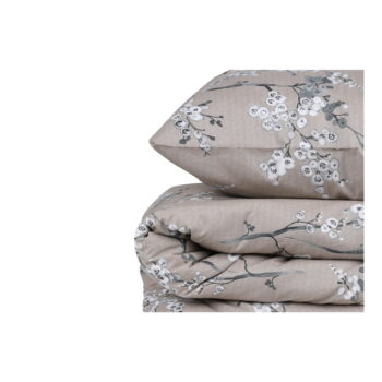 Predĺžené hnedé obliečky na dvojlôžko z bavlny Renforcé 240x220 cm Chicory – Mijolnir – Obrázok 4