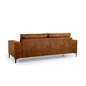 Koňakovohnedá pohovka z imitácie kože 224 cm Copenhagen – Scandic - Image 3