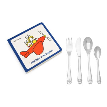 Antikoro detský príbor v striebornej farbe 4 ks Miffy – Zilverstad - Image 2