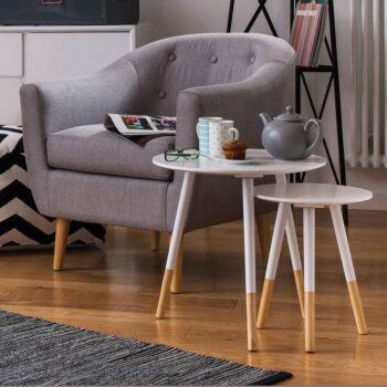 Okrúhle odkladacie stolíky v súprave 2 ks Viborg – Premier Housewares - Image 3