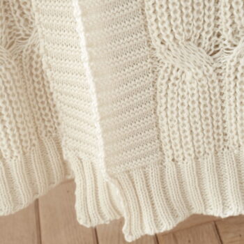 Bielo-béžová pletená deka 130x170 cm Chunky Marl Knit – Catherine Lansfield - Image 3