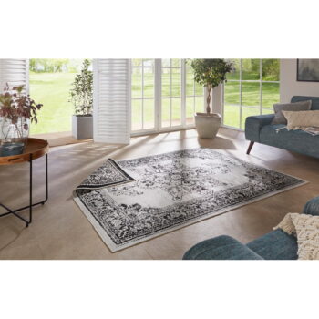 Čierno-krémový vonkajší koberec NORTHRUGS Borbon, 200 x 290 cm - Image 3
