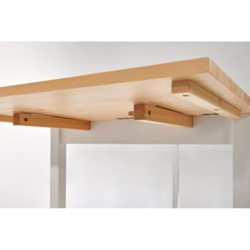 Borovicový rozkladací jedálenský stôl s bielou konštrukciou Bonami Essentials Brisbane, 120 (200) x 70 cm - Image 5