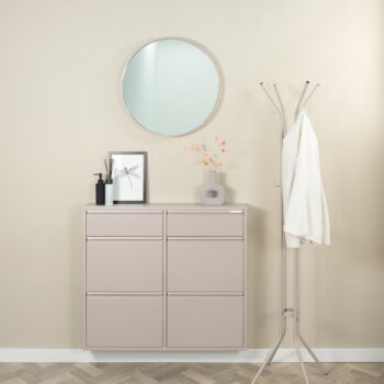 Sivo-béžová kovová skrinka na topánky Billy – Spinder Design – Obrázok 4