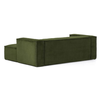 Zelená menčestrová rohová pohovka (pravý roh) Blok - Kave Home - Image 3