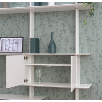 Biely modulárny policový systém 162x190 cm Bridge – Tenzo – Obrázok 5