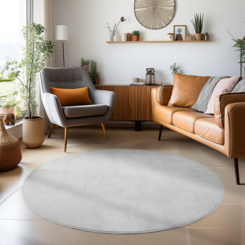 Svetlosivý prateľný okrúhly koberec ø 160 cm Sky – Ayyildiz Carpets - Image 2