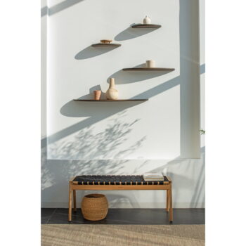 Hnedá polica z dubového dreva 40 cm Mu – Gazzda – Obrázok 6