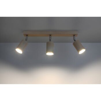 Drevené stropné svietidlo Nice Lamps Ludwik, dĺžka 45 cm - Image 4