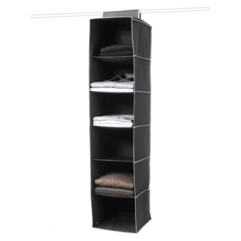 Čierny závesný organizér so 6 priehradkami Compactor Garment So - Image 3