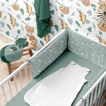 Napínacia mušelínová detská plachta do postieľky 70x140 cm – Bébé Douceur – Obrázok 2