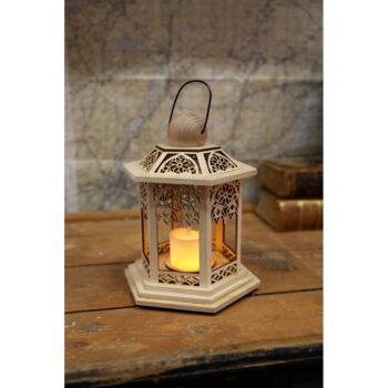 LED lampáš v prírodnej farbe (výška 20 cm) Lace – Star Trading – Obrázok 4